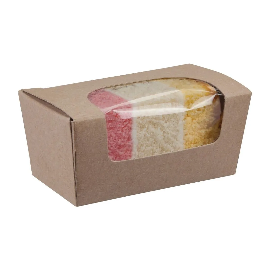 FA360 Colpac Compostable Kraft Cake Boxes With Window Small (Pack of 500)